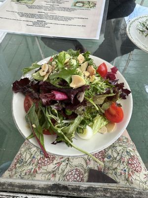 Mixed green spring saladd  at Muir's Tea Room in Sebastopol