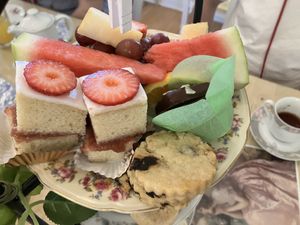 Desserts tier  at Muir's Tea Room in Sebastopol