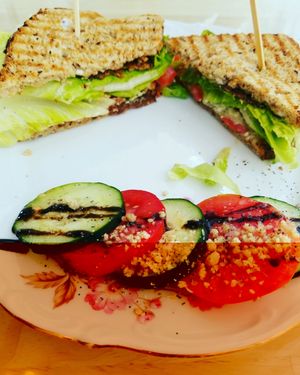 BLTA with tempeh bacon at Muir's Tea Room in Sebastopol