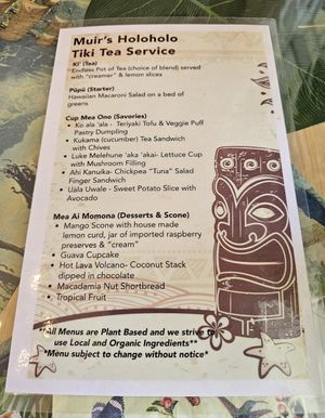 Muir's Holoholo Tiki Tea Service - Summer 2024 at Muir's Tea Room in Sebastopol