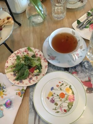 Tea and salad! at Muir's Tea Room in Sebastopol