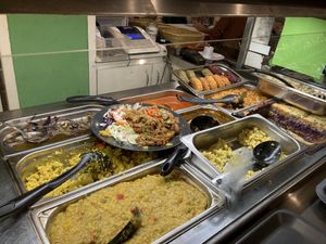 Main dishes  at Edeni Vegan in Budapest