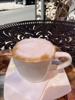 cappuccino   at Edeni Vegan in Budapest