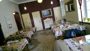 dining area at Edeni Vegan in Budapest