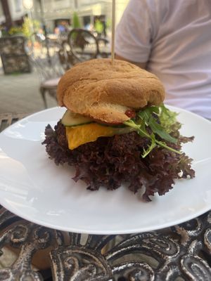 Pineapple burger   at Edeni Vegan in Budapest