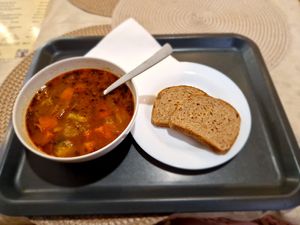 Minestrone Soup at Edeni Vegan in Budapest