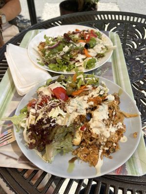 Layered courgette and layered cabbage   at Edeni Vegan in Budapest