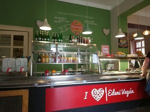 variety of vegan food at Edeni Vegan in Budapest