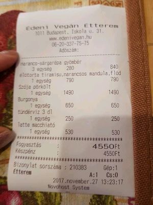 27.11.2017 at Edeni Vegan in Budapest