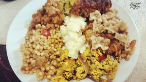 Mixed platter at Edeni Vegan in Budapest