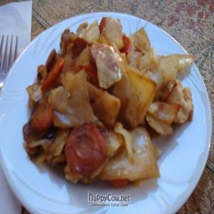 Vegetable dish at Edeni Vegan in Budapest