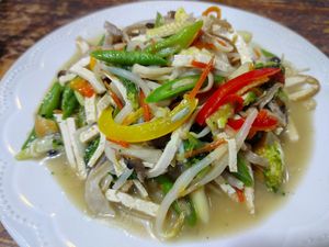 Fried Basil with Tofu at Soul Organics in Koh Phangan