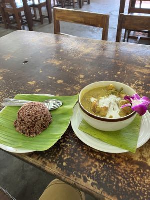 green curry   at Soul Organics in Koh Phangan