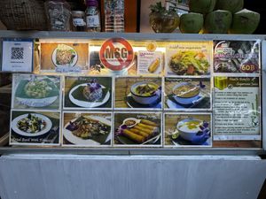 Menú  at Soul Organics in Koh Phangan