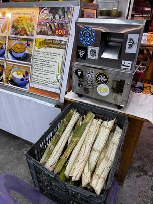 Sugar cane juicee  at Soul Organics in Koh Phangan