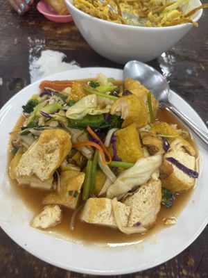 Fried tofu 100 baht  at Soul Organics in Koh Phangan