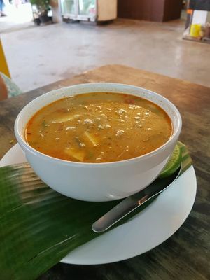 Delicious Tom Yam with Tofu at Soul Organics in Koh Phangan