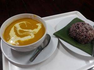 Pumpkim soup at Soul Organics in Koh Phangan