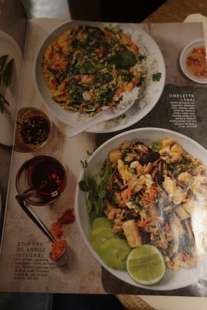 Menu page at WOK- Parque de la 93 in Bogota