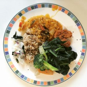 Lunch at Kushi Institute in Becket