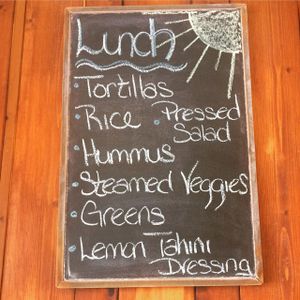 Lunch menu at Kushi Institute in Becket