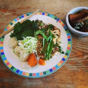 Amazing Dinner. Vegan!  at Kushi Institute in Becket