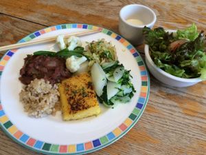 Another beautiful lunch! at Kushi Institute in Becket