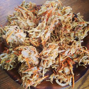 Veggie Tempura! at Kushi Institute in Becket