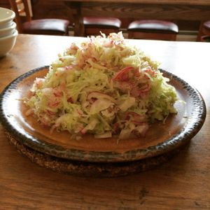 Pressed salad! at Kushi Institute in Becket