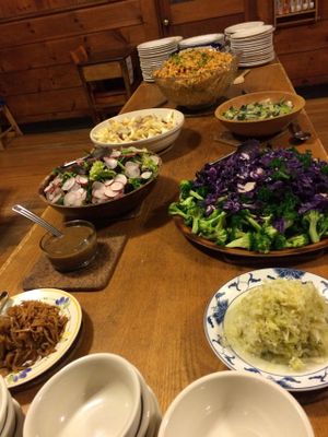 Dinner Buffet at Kushi Institute in Becket