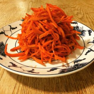 Pickled carrots! at Kushi Institute in Becket