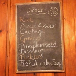 Menu at Kushi Institute in Becket