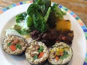 Vegan, organic lunch at Kushi Institute in Becket