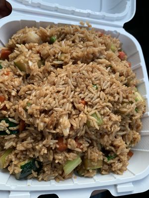 Veggie fried rice  at Teapot Vegetarian House in Redmond