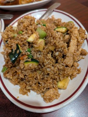 Fried rice at Teapot Vegetarian House in Redmond
