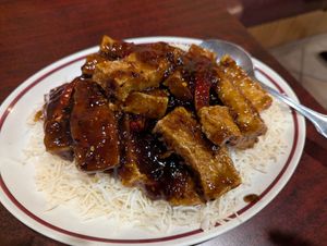 Mongolian tofu at Teapot Vegetarian House in Redmond