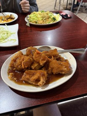 Mandarin Crispy Tofu  at Teapot Vegetarian House in Redmond
