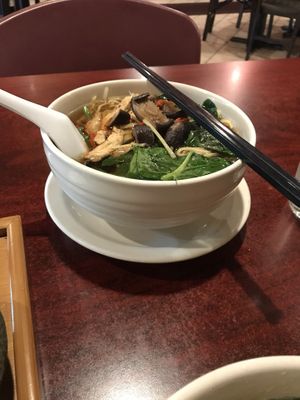 Star noodles at Teapot Vegetarian House in Redmond