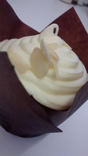 Bucking banalmond cupcake (Vegan & Gluten free)  at Roots Cafe - Pop-up in Lampeter