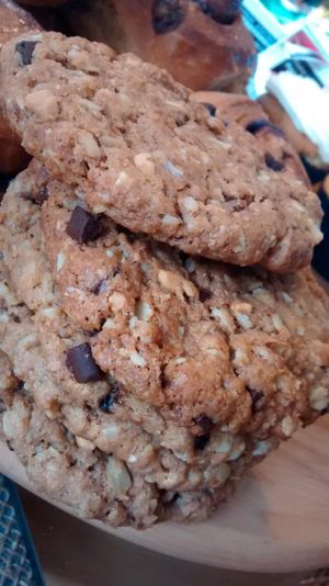 Peanut butter & Chocolate Chip Cookiejacks (Vegan)  at Roots Cafe - Pop-up in Lampeter