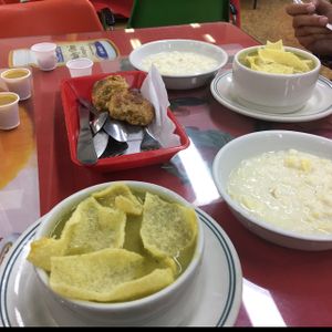 this soup was out of this world! yum! at Cocina Vegetariana in Bogota