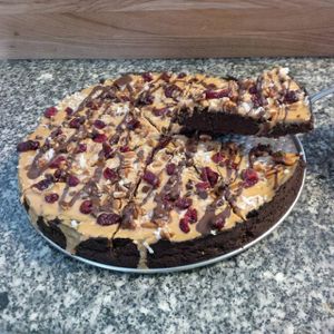 Black bean brownie treat pizza at Belly Full Of Veggies in Dartmouth