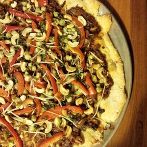 Kung Pao Jackfruit Pizza at Belly Full Of Veggies in Dartmouth