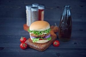 Bean and Quinoa Burger at Belly Full Of Veggies in Dartmouth