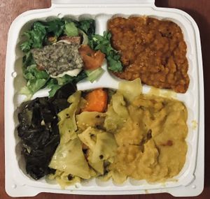 Vegetarian Combination at Tadu Ethiopian Kitchen in San Francisco