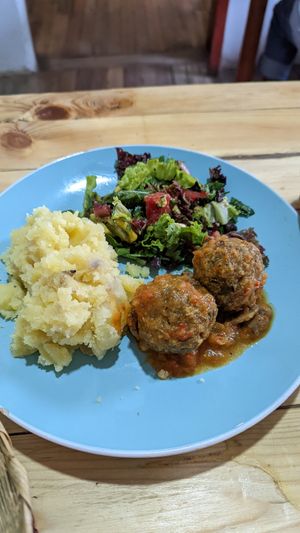 Lunch plate at Nativa in Bogota