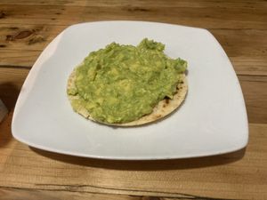 Vegan arepa con guacamole   at Nativa in Bogota