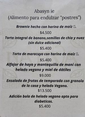 Desserts at Nativa in Bogota