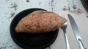 vegan empanadas filled with potatoes  at Nativa in Bogota