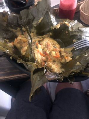 Lunch special of the day. Came with juice and bread. So filling. at Nativa in Bogota